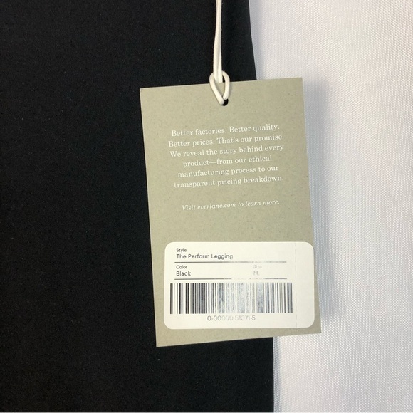 Everlane The Perform Renew Black Athletic Leggings M - Picture 4 of 5